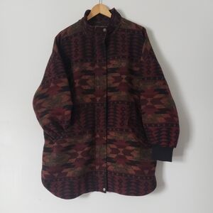 HBDex Southwest Aztec Western full zip Utility pea Barn coat XL Spring/Fall/Wint